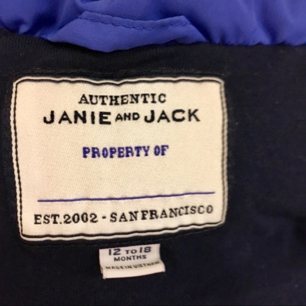 Janie & Jack Blue Puffer Vest EUC - Picture 5 of 6